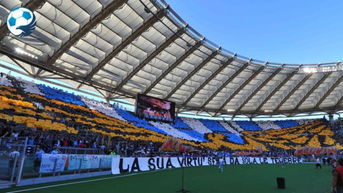 Coreografia curva Nord Juventus Lazio Supercoppa italiana 2015