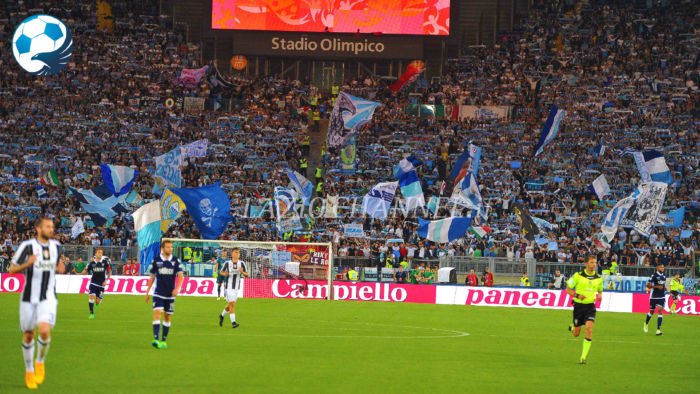 La Curva Nord della Lazio nella finale di Coppa Italia 2017
