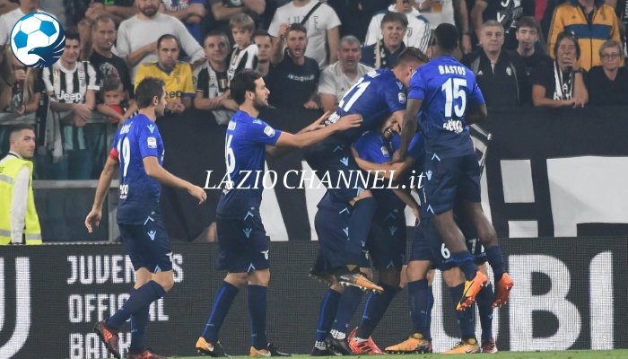 Esultanza Lazio all'Allianz Stadium