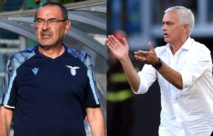 Il tecnico della Lazio, Sarri, parla dell'allenatore della Roma, Mourinho