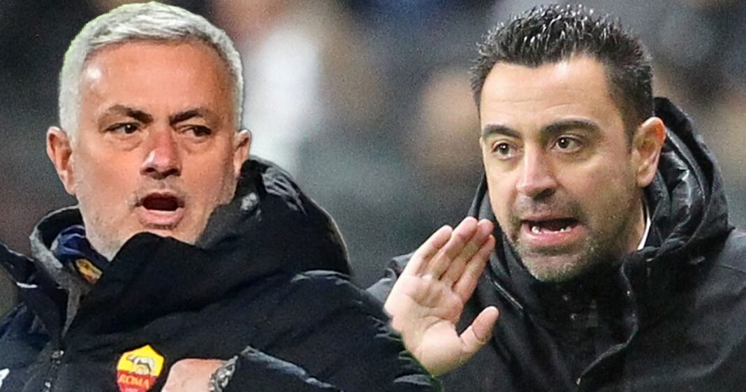 Xavi allenatore del Barcellona, attacca i duri atteggiamenti del mister della Roma Mourinho